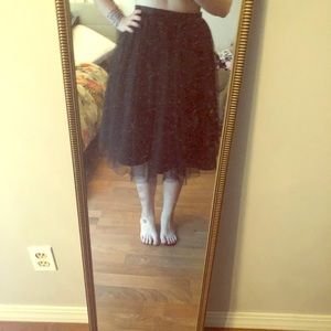 Midi tulle style skirt